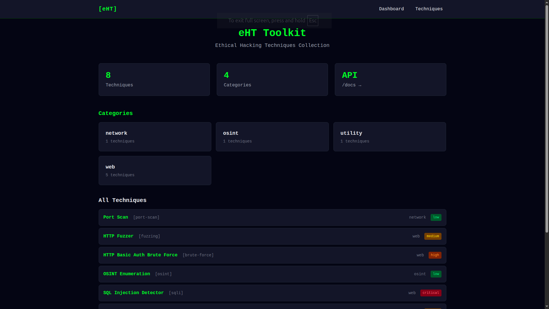 eTH Toolkit